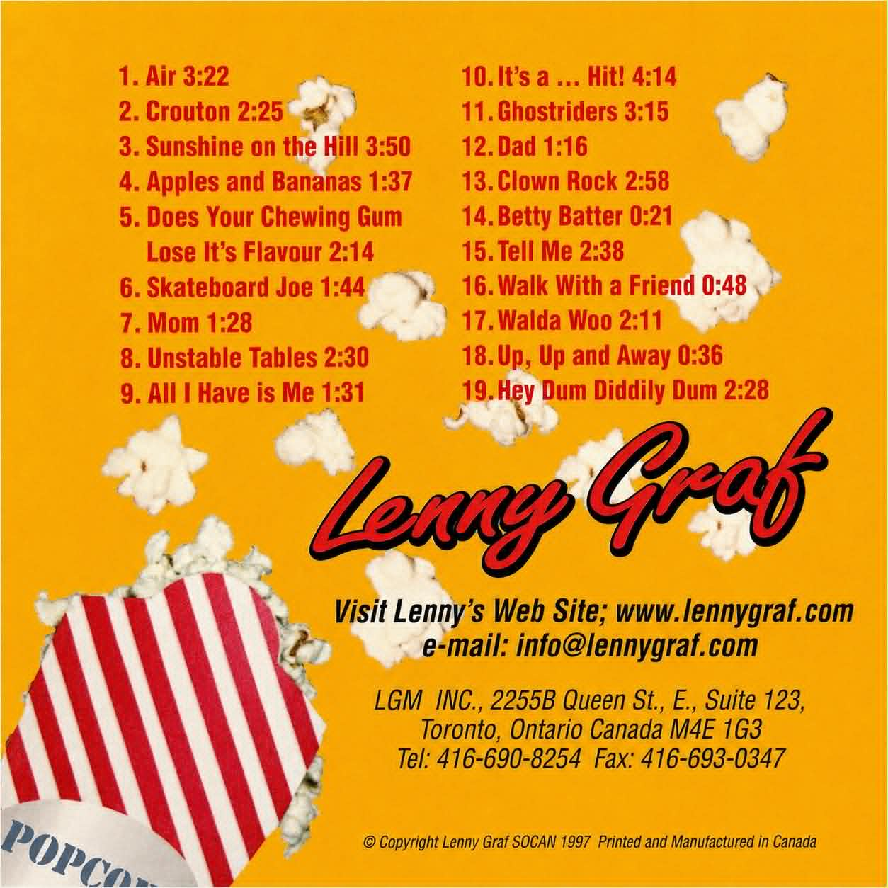It's a Hit! — tracklist back cover