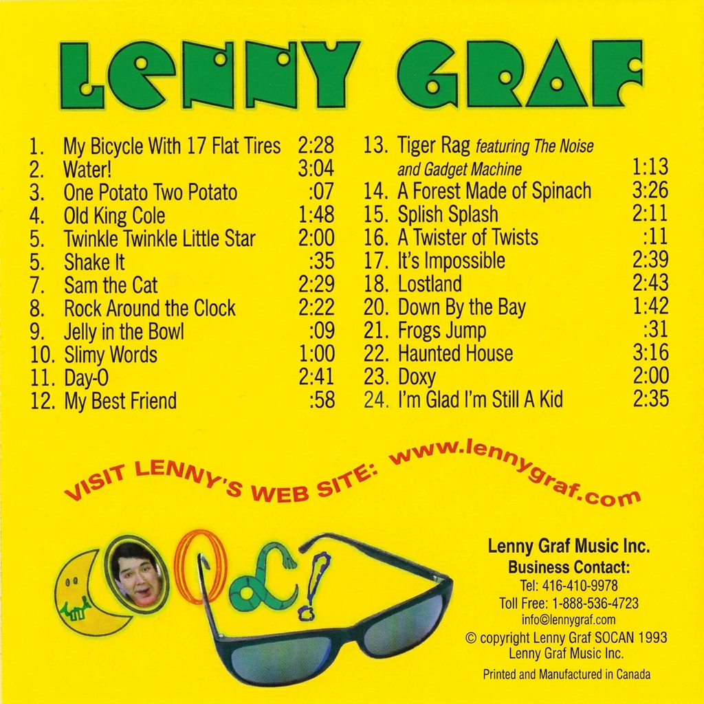 A Forest Made of Spinach — tracklist back cover